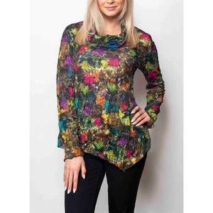 NEW SNO SKINS printed crinkle shirt in autumn